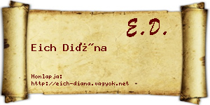 Eich Diána névjegykártya